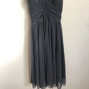 Blue Polka dot Midi dress
